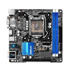 90-MXGTF0-A0UAYZ ASRock H97M-ITX/ac Socket LGA 1150 Intel H97 Chipset 5th Generation New 4th/4th Generation Intel Core i7 /i5 / i3 / Pentium / Celeron / Xeon Processors Support DDR3 2x DIMM 5x SATA3 6.0Gb/s Mini-ITX Motherboard (Refurbished)