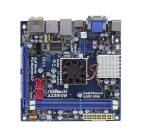 A330ION-BO-R ASRock A330ION Nvidia MCP7A-ION Chipset Intel Atom 330 Processors Support DDR3 2x DIMM 4x SATA 3.0Gb/s Mini-ITX Motherboard (Refurbished)