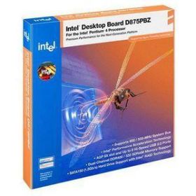 BOXD875PBZLK Intel D875PBZLK Desktop Motherboard Intel Chipset Socket PGA-478 1 x Retail Pack 1 x Processor Support 4GB Floppy Controller, Serial ATA/150, Ultra ATA/100 (ATA-6) (Refurbished)