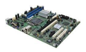 S3000AHLX Intel S3000AH Socket LGA 775 Intel 3000 + ICH7R Chipset Pentium 4/ Pentium Extreme Edition/ Pentium D/ Celeron D/ Dual Core Xeon 3000/ Quad-Core Xeon 3200 Processors Support DDR2 4x DIMM 4x SATA 3.0Gb/s ATX Server Motherboard (Refurbished)