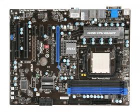 880G-E45 MSI Socket AM3 AMD 890G + SB710 Chipset AMD Phenom II X6/ Phenom II X4/ Phenom II/ AMD Athlon II X4/ Athlon II X3/ Athlon II X2/ AMD Sempron Processors Support DDR3 4x DIMM 5x SATA 3.0Gb/s ATX Motherboard (Refurbished)