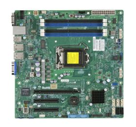 X10SLM-F SuperMicro Socket LGA 1150 Intel C224 Express Chipset Intel Xeon E3-1200 v3/v4 4th Generation Core i3 / Pentium / Celeron Processors Support DDR3 4x DIMM 4x SATA3 6.0Gb/s Micro-ATX Server Motherboard (Refurbished)