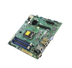 MBD-X10SLM+-LN4F-B SuperMicro X10SLM+-LN4F Single Socket LGA 1150 Intel C224 Express Chipset Xeon E3-1200 v3/ 4th Generation Core i3 / Pentium / Celeron Processors Support DDR3 4x DIMM 4x SATA3 6.0Gb/s Micro-ATX Server Motherboard (Refurbished)