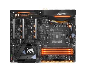 GA-AX370-Gaming K7 Gigabyte Socket AM4 AMD X370 Chipset AMD Ryzen / AMD 7th Generation A-Series/Athlon Processors Support DDR4 4x DIMM 10x SATA 6.0Gb/s ATX Motherboard (Refurbished)