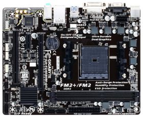 GA-F2A68HM-DS2 Gigabyte Socket FM2+ AMD A68H Chipset AMD A-Series/ AMD Athlon Processors Support DDR3 2x DIMM 4x SATA 6.0Gb/s Micro-ATX Motherboard (Refurbished)