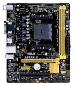 A55BM-K ASUS Socket FM2+ AMD A55 Chipset AMD Athlon/A- Series Processors Support DDR3 2x DIMM 4x SATA 3.0Gb/s Micro ATX Motherboard (Refurbished)