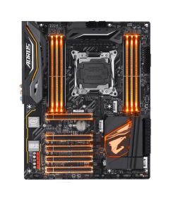 X299AORUSUltraGamingrev.--1.0 Gigabyte Socket LGA 2066 Intel X299 Express Chipset Core X-Series Processors Support DDR4 8x DIMM 8x SATA 6.0Gb/s ATX Motherboard (Refurbished)