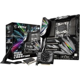 X299CREATION MSI MEG X299 CREATION Socket LGA 2066 Intel X299 Chipset Core i9 Processors Support DDR4 8x DIMM 8x SATA3 6.0Gb/s E-ATX Motherboard (Refurbished)