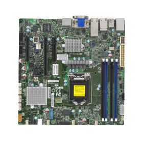 X11SSZ-TLN4F-O SuperMicro X11SSZ-TLN4F Socket LGA 1151 Intel C236 Chipset Xeon E3-1200 v5/v6 Processors Support DDR4 4x DIMM 4x SATA3 6.0Gb/s Micro-ATX Server Motherboard (Refurbished)