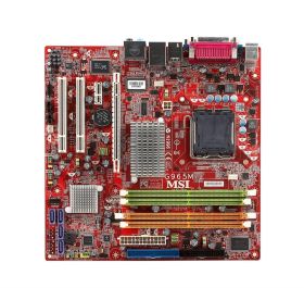 G965MFI MSI Socket LGA 775 Intel G965 Express + ICH8 Chipset Intel Pentium 4/ Pentium 4 Extreme Edition/ Core 2 Duo Processors Support DDR2 4x DIMM 4x SATA 3.0Gb/s Micro-ATX Motherboard (Refurbished)