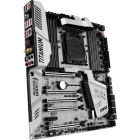 X99A XPOWER GAMING TITANIUM MSI Socket LGA 2011-3 Intel X99 Express Chipset Core i7 Extreme Edition Processors Support DDR4 8x DIMM 10x SATA 6.0Gb/s Extended-ATX Motherboard (Refurbished)