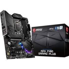 MPG Z490 GAMING PLUS MSI Socket LGA 1200 Intel Z490 Chipset Core i9 Processors Support DDR4 4x DIMM 6x SATA3 6.0Gb/s ATX Motherboard (Refurbished)