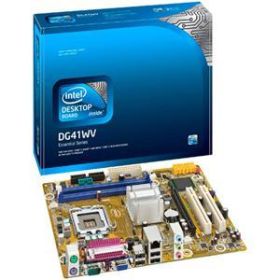 BOXDG41WV Intel Desktop Motherboard DG41WV iG41 Express Chipset Socket T LGA 775 1333MHz FSB 1 Pack micro ATX 1 x Processor Support (Refurbished)