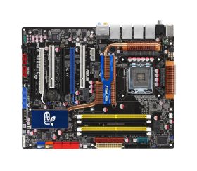 P5QPREMIUM ASUS P5Q PREMIUM Socket LGA 775 Intel P45 + ICH10R Chipset Core 2 Quad/ Core 2 Extreme/ Core 2 Duo/ Pentium Dual-Core/ Celeron Dual-Core/ Celeron Processors Support DDR2 4x DIMM 6x SATA 3.0Gb/s ATX Motherboard (Refurbished)