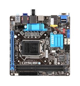 Z77IA-E53-B2 MSI Z77IA-E53 Socket LGA 1155 Intel Z77 Chipset Core i7 / i5 / i3 / Pentium / Celeron Processors Support DDR3 2x DIMM 2x SATA 3.0Gb/s Mini ITX Motherboard (Refurbished)