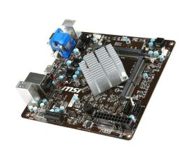 7877-001R MSI J1800I Socket LGA 1170 Intel Celeron J1800 Processors Support DDR3 2x DIMM 2x SATA 3.0Gb/s Mini-ITX Motherboard (Refurbished)