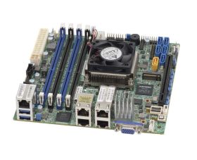 MBDX10SDVTLN4FO SuperMicro X10SDV-TLN4F Single Socket FCBGA 1667 System On Chipset Intel Xeon D-1541 Processors Support DDR4 4x DIMM 6x SATA3 6.0Gb/s Mini-ITX Server Motherboard (Refurbished)
