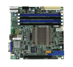 MBDX10SDV4CTLN2FO SuperMicro X10SDV-4C-TLN2F Socket LGA FCBGA1667 System On Chipset Intel Xeon D-1521 Processors Support DDR4 4x DIMM 6x SATA3 6.0Gb/s Mini-ITX Server Motherboard (Refurbished)