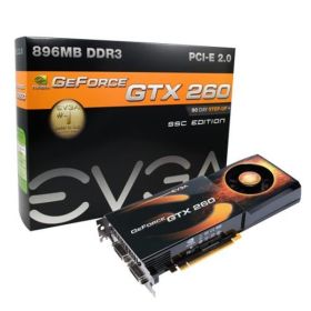 896-P3-1266-A1 EVGA Nvidia GeForce GTX 260 FTW Edition 896MB GDDR3 448-Bit PCI-Express 2.0 x16 Video Graphics Card