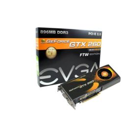896-P3-1266-E1 EVGA Nvidia GeForce GTX 260 FTW Edition 896MB GDDR3 448-Bit PCI-Express 2.0 x16 Video Graphics Card
