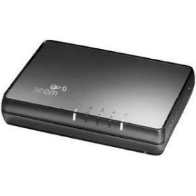 3CFSU05 3Com 5-Port 10/100Mbps Auto Speed Sensing Fast Ethernet Switch (Refurbished)