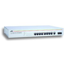 AT-FS709FC-10 Allied Telesis 8-Ports RJ-45 10/100Base-TX Unmanaged Switch with 1-Port 100Base-FX SC Uplink Port (Refurbished)