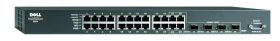 XJ675 Dell PowerConnect 5324 24-Ports 10/100/1000 + 4 x Shared SFP Gigabit Ethernet Switch (Refurbished)
