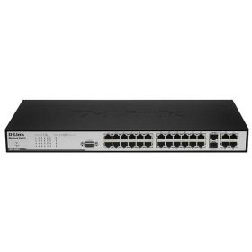 DES-3028-A1 D-Link Switch DES-3028 1U 24-Ports 10/100BASE-TX RJ-45 Combo SFP (Refurbished)