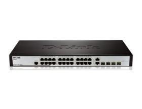 DES-3200-28P D-Link 10/100Base-TH 10/ 100/ 1000Base-T Managed Layer 2 Ethernet Switch with 24 PoE ports + 2 ports + 2 Combo (Refurbished)