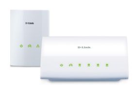 DHP-347AV D-Link 200 Mbps HomePlug AV 4-Port 4 x 10/100Base-TX Ethernet Switch (Refurbished)