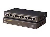DES-810E D-Link 10-Ports 8RJ45 10MB 2RJ45 100MB Full Duplex Switch (Refurbished)