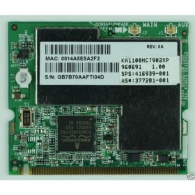 377281R-001 HP Mini PCI 54G 802.11a/b/g High Speed Wireless LAN (WLAN) Network Interface Card for HP NX6100/NX6125 Business Notebook and TC4200 Tablet PC