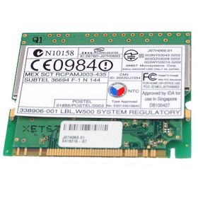 349985R-001 HP W500 Mini PCI WiFi 802.11a/b/g Wireless LAN (WLAN) Network Interface Card for HP NC600 Series Notebooks
