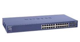 GS724TS100EUS NetGear ProSafe 24-Ports 10/100/1000Mbps RJ45 Gigabit Stackable Ethernet Smart Switch with 4x SFP Ports (Refurbished)