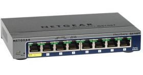 GS108T NetGear ProSafe 8-Ports 10/100/1000Mbps Gigabit Ethernet Switch (Refurbished)