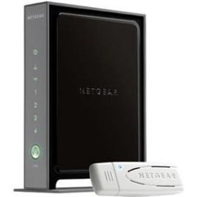 WNB2100-100NAS NetGear 4-Port 10/100Mbps Wireless N300 Router with USB Adapter Kit (Refurbished)