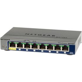 GS108T100EUS NetGear ProSafe 8-Ports 10/100/1000Mbps Gigabit Ethernet Smart Desktop Switch (Refurbished)