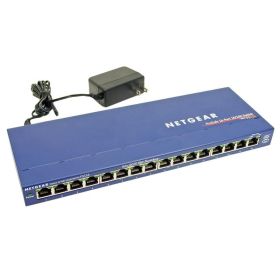 FS116UK NetGear ProSafe 16-Ports 10/100Mbps Fast Ethernet Switch with Auto Uplink (Refurbished)