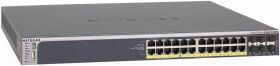GSM7228PS-100EUS NetGear ProSafe 24-Ports 10/100/1000Mbps RJ45 Stackable Layer 2 PoE+ Managed Switch with 4 x SFP Combo Ports (Refurbished)