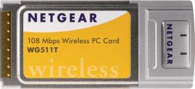 WG511UNA Netgear WG511U Double 108 Mbps Wireless PC Card CardBus 108Mbps