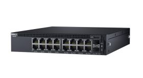 VV0RJ Dell X1018 16-Ports SFP 10/100/1000Base-T PoE+ Manageable Layer 2 Rack-mountable 1U Gigabit Ethernet Switch (Refurbished)
