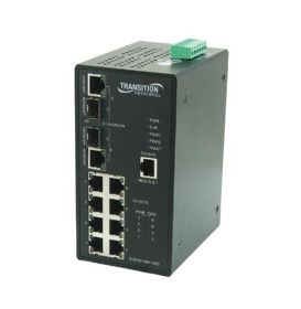 SISPM1040-34-LRT Transition Networks 8-Ports 8 x POE 4 x Expansion Slots 10/ 100/ 1000Base-T PoE Ports Network Ethernet Switch (Refurbished)