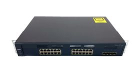WS-C2970G-24T-E Cisco Catalyst 2970 24-Ports 10/100/1000T Gigabit Ethernet Rack-Mountable managed Switch (Refurbished)