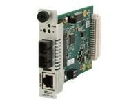 CFETF1015-105 Transition 100Base-TX (RJ-45) to 100Base-FX 1300 NM Single-Mode (SC) 40 Kilometers/24.9 Miles for Fast Ethernet Point System Slide-In-Module Media Converters