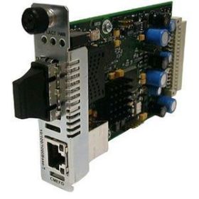 CFBRM1011-100 Transition 10/100Base-TX (RJ-45) to 100Base-FX 1300 NM Multi-Mode (ST) 2 Kilometers/1.2 Miles for OAM / IP-Based 10/100 Bridging Point System Slide-In-Module Media Converter