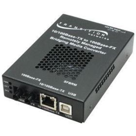 SFBRM1011-100-NA Transition 10/100Base-TX (RJ-45) to 100Base-FX 1300 NM Multi-Mode (ST) 2 Kilometers/1.2 Miles for OAM / IP-Based 10/100 Bridging Stand-Alone Media Converter