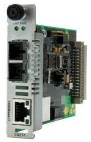 CGETF1039-110 Transition 1000Base-T (RJ45) to 1000Base-SX 850 NM Multi-Mode LC for Gigabit Ethernet Point System Slide-In-Module Media Converters