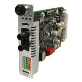 CRS4F3214-100 Transition Terminal Block 1.2 Kilometers/0.7 Miles to 1310 NM Single-Mode (SC) 20 Kilometers/12.4 Miles for RS422/485 Point System Slide-In-Module Media Converter