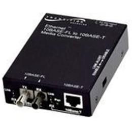 E-TBT-FRL-05L Transition 10Base-T (RJ-45) to 10Base-FL 1300 NM Multi-Mode (ST) 5 Kilometers/3.1 Miles for Stand-alone Ethernet Media Converter
