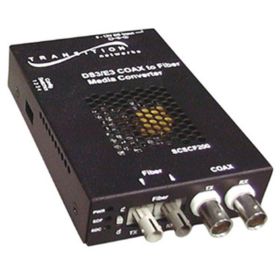 SCSCF3029-100 Transition 2 x Coax (BNC) to 1310 NM TX / 1550 NM RX Single-Fiber Single-Mode (SC) 20 Kilometers/12.4 Miles for DS3-T3/E3 Point System Stand-Alone Media Converter